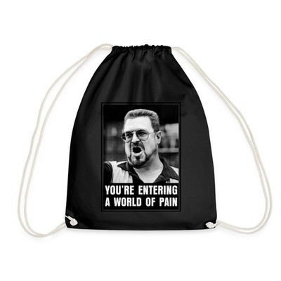 The Big Lebowski You're Entering A World Of Pain Turnbeutel, One size, Schwarz
