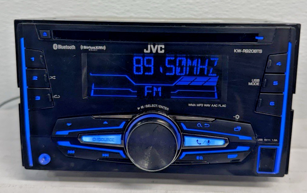 JVC KW-R920BTS BT CD player 2 Din USB Aux receiver head unit w warranty