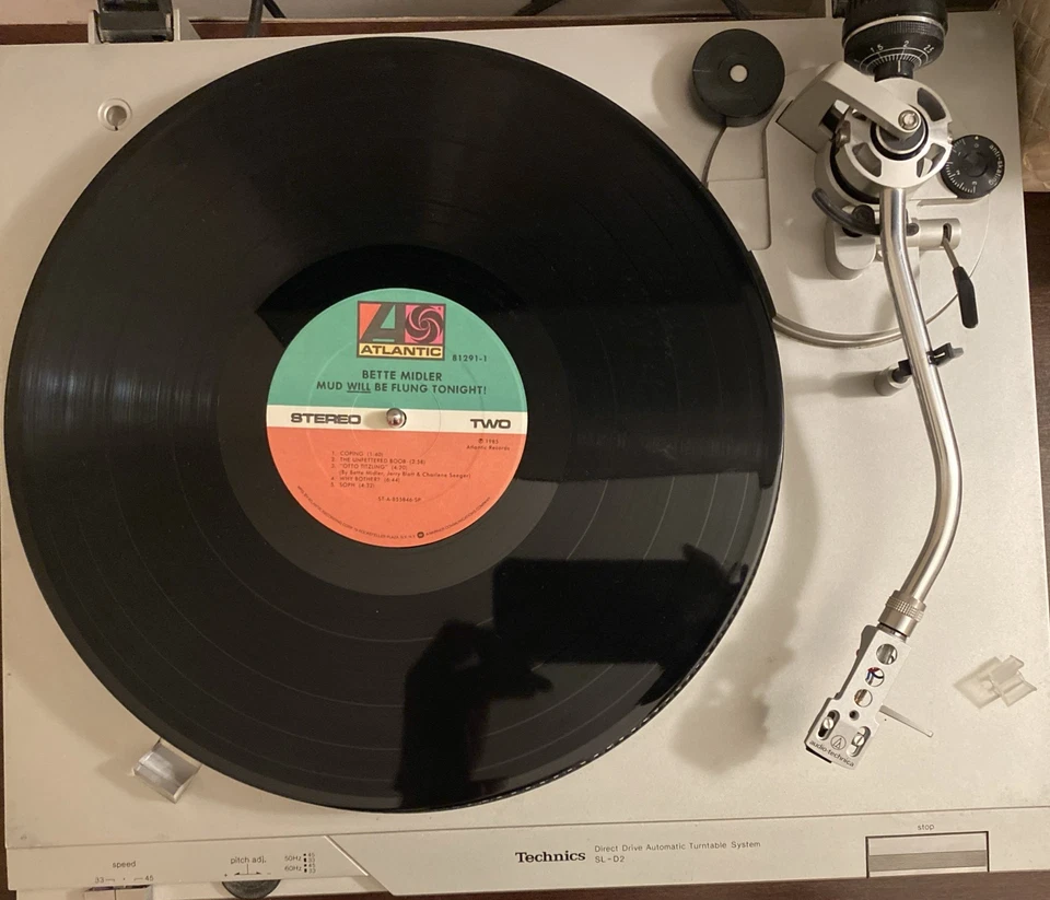 BETTE MIDLER "Mud Will Be Flung Tonight" Vinyl LP (1985) 81291-1 Atlantic VG+/G+ - Image 2 of 4