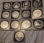 1975-1987 (13pcs)Canadian $1 Uncirculated/Proof Silver .500 Dollars ~ Free Ship!