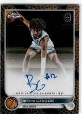 2022-23 Topps Chrome OTE #CA-BG2 Bryce Griggs Chrome Auto Orange Basketball /25