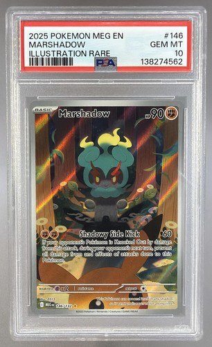 2025 Pokemon Mega Evolution Marshadow Illustration Rare #146 PSA 10
