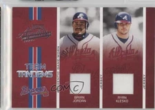 2005 Playoff Absolute Memorabilia Single Materials Brian Jordan Ryan Klesko 6ks