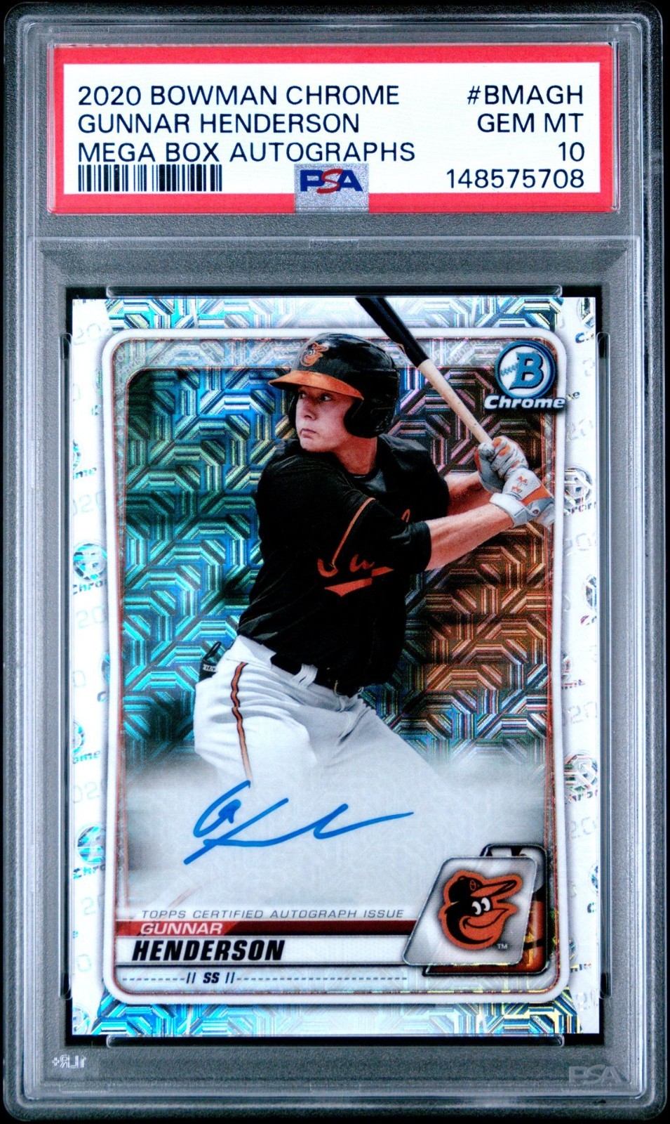 2020 Bowman Chrome #MBA-GH Gunnar Henderson Mega Box Auto PSA GEM MINT 10