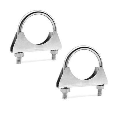 KEVWR 2 Inch Stainless Steel Muffler U-Bolt Clamps Heavy Duty U-Bolt Exhaust 2''