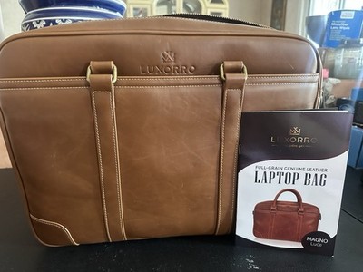 Luxorro full Grain Genuine Leather Laptop Bag