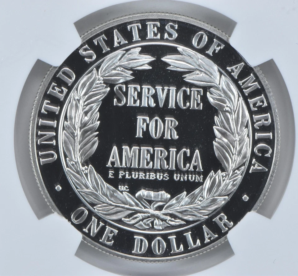 1996-S Community Service Commemorative Silver Dollar Proof 9.9 UCAM NGC X *7690 - Image 4 of 4