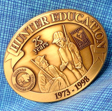 Kansas Wildlife Parks Hunter Education Belt Buckle 1998  11 of 1000 Vtg .MMR748