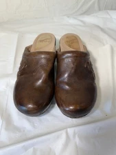 Dansko Brenda Mule Heels Clog Brown Leather size 7.5