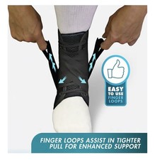 ASO Ankle Stabilizer Brace - Black Size Extra Large