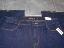NEW OLD NAVY size 14 jeans blue BOOT CUT STRETCH MID RISE 36 x 32 women's NWT