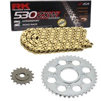 Kettensatz Yamaha FZ6 Fazer 04-09 Kette RK GB 530 ZXW 118 Gold Offen 16/46