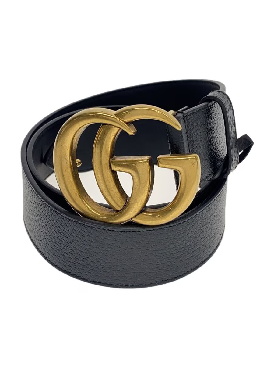 GUCCI Men's Black Leather Belt 406831