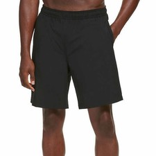Kirkland Zip-pocket Stretch Swim Shorts black nylon  elastane, Black  size XXL