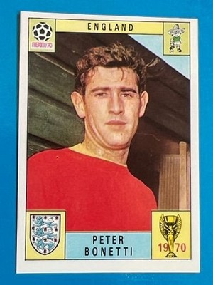 PETER BONETTI England MEXICO 70 PANINI Card Figure Sticker Red Back NEW 1970
