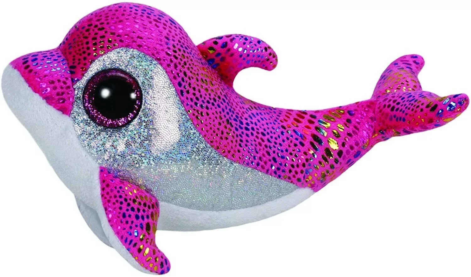 TY Beanie Boo Sparkles Pink Dolphin Medium 36905 9"" LONG ****NEW