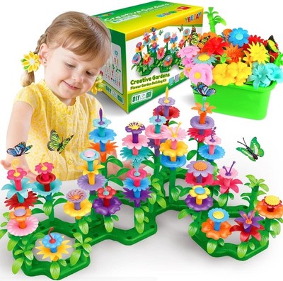 YEEBAY Flower Garden Building Toys for Girls Age 3, 4, 5, 6, 7 Year Old - STEM G