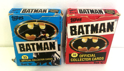 100% Complete Vintage '89 Topps Batman Official Collector Cards Set C And D BN91