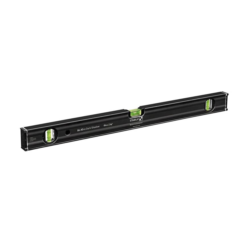 Stabila 80 AS-2 Dark Shadow Edición Limitada Spirit Level Twin Pack Set 60 120cm