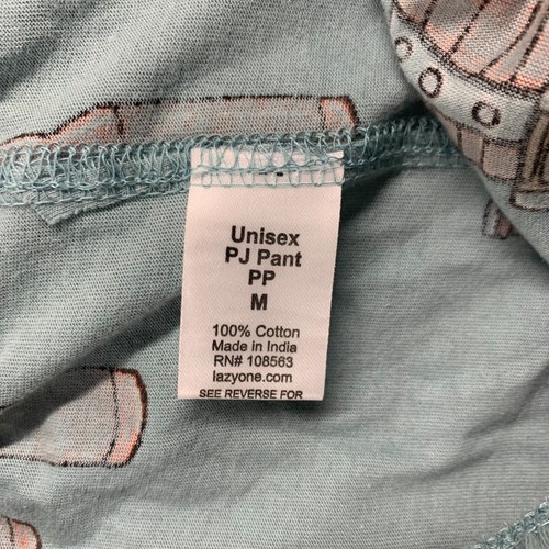 Beer Pajama Pants Mens Medium Blue Sleepwear Loungewear Beery Tired Bottle - Picture 11 of 14