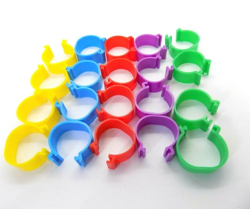 16mm Reusable Birds Rings Chicken Poultry Duck Quail Foot Tags Clips Leg Ring UK - Picture 14 of 15