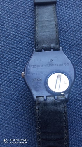 SWATCH WATCH GN706 - DIAMONDS - GENT 1993 Leather Band Quartz - Picture 9 of 16
