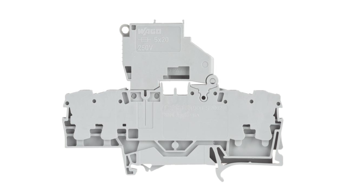 Fuse terminal block 2.5mm2 gray 5x20mm 2002-1811 TOPJOBS /T2UK