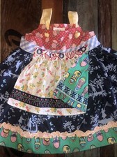 Matilda Jane Hello Lovely Gelato Knot Dress - Size 2 - EUC Reversible Apron EUC