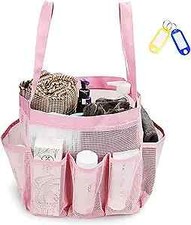 Mesh Shower Caddy Tote, Large Shower Caddy Basket Portable, Quick Dry Pink