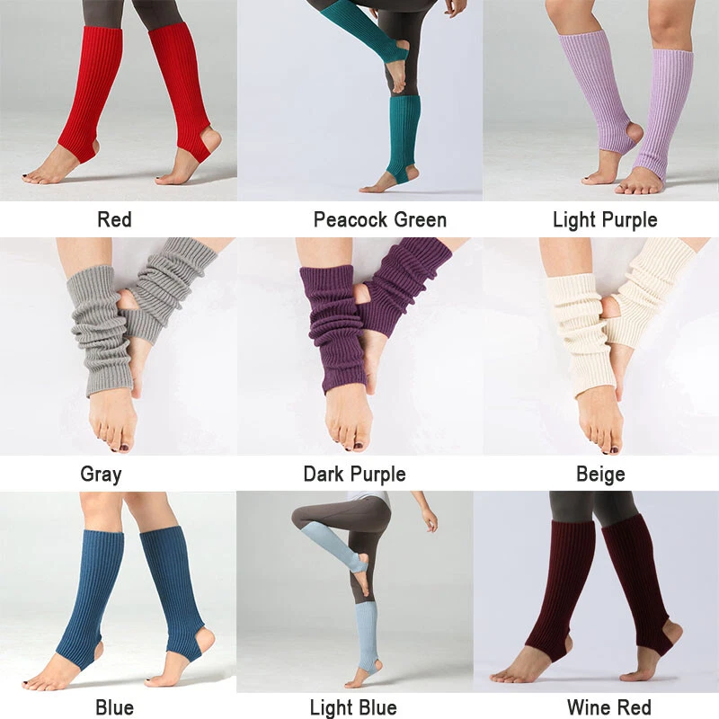 Fashion Yoga Socks Women Girls Workout Socks Toeless Training Dance Leg  Warmers