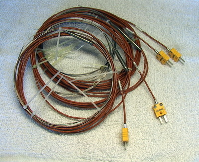 4x THERMOCOUPLES ROSSEL CUSTOM TC ROSSEL-D-ALSTE-KB-1.0 65'' tc w/ 10' cable NEW