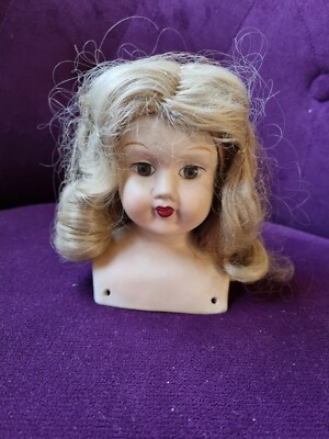 Lot De 2 Têtes De Poupée Anciennes – Vintage, Pour Collection Ou Création