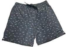 NEW Salt Life Live Salty SLX-QD Shark Bait Volley Shorts Size Large Navy Salty