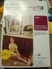 HP Premium Plus Borderless Glossy Photo Paper 4 x 6 60 count sheets inkjet