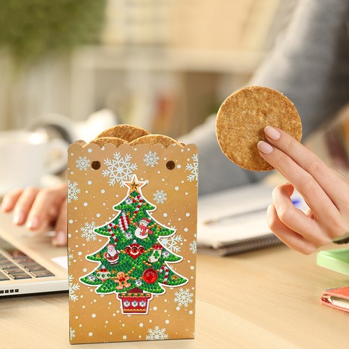 8pcs Christmas Diamond Painting Gift Bags for Cookies Candy Gifts and Snacks (A) - Bild 5 von 10