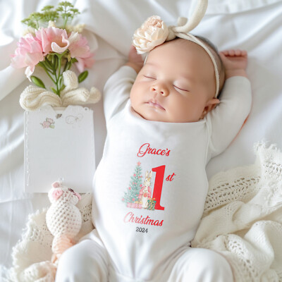First Christmas Strampler, My First Christmas Baby Weste, Schlafanzug, 1. Weihnachten