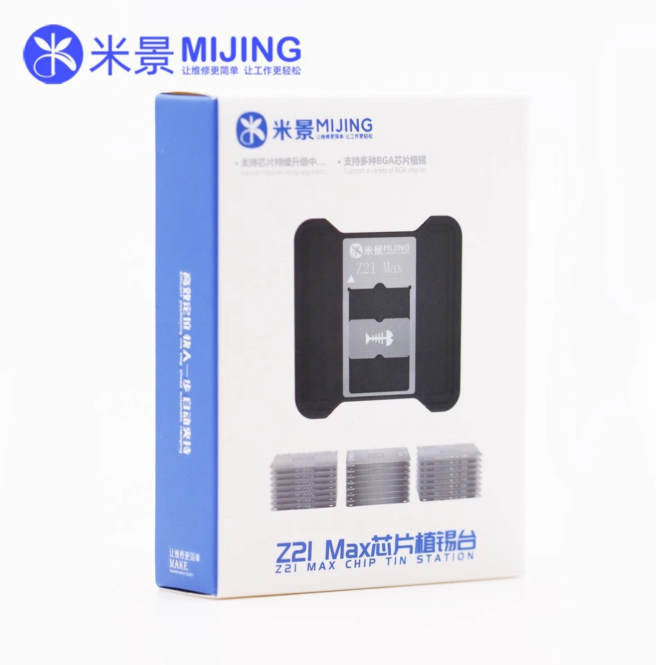 Plataforma de plantilla de reballing CPU MiJing Z21 Max 11 en 1 para iPhone serie 6-15 Reino Unido Foto 2 de 4