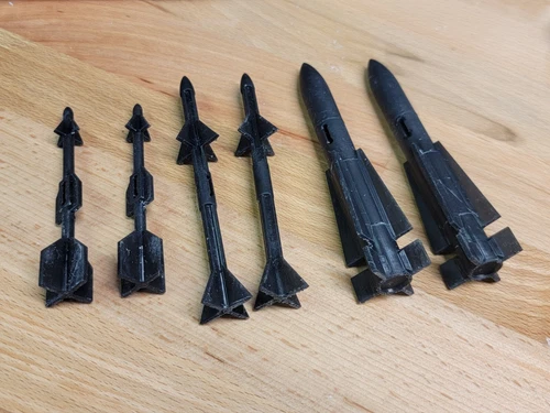 3D Resin Printed SET OF 6 missles fits Both 1983 & 2011 25th GI Joe Skystriker