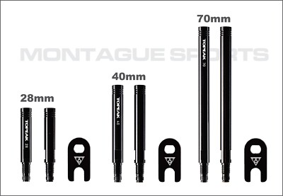 Topeak Ventilverlängerer für flache, mittlere und tiefe Querschnittsfelgen - 3 Längenoptionen