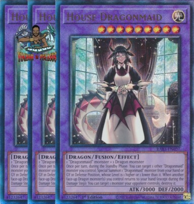 Yugioh! 3x House Dragonmaid RA03-EN037 Ultimate Rare 1st Ed NM