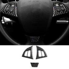 For BMW X5 E70 2008-2013 Real Carbon Fiber Front Steering Wheel Frame Cover 3PCS