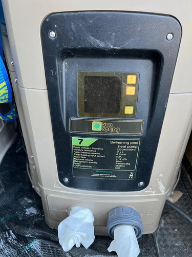 Sunspring Heat Pump 7kw complete with 12ft x 39.5in Bestway Pool and ...