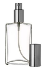Perfume Cologne Atomizer Empty Flat Glass Bottle Silver Sprayer 100ml 3.4 oz