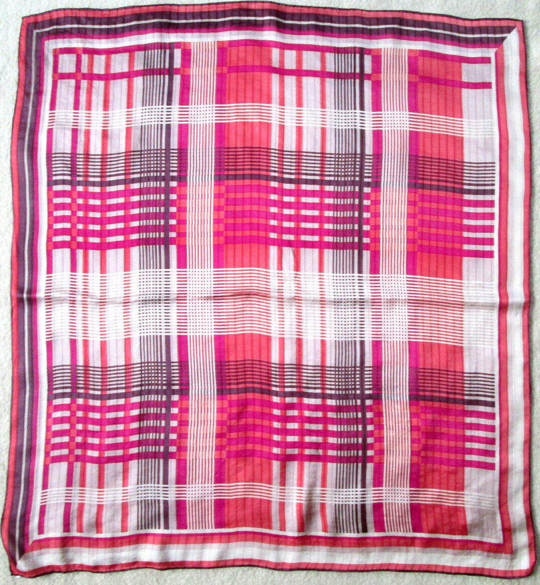 Foulard Vintage Soie - Scène Mythologique, 42x45 Cm, Multicolore