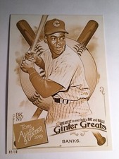 2019 Topps Allen & Ginter Ginter Greats 5x7 Ernie Banks Cubs 2 /10