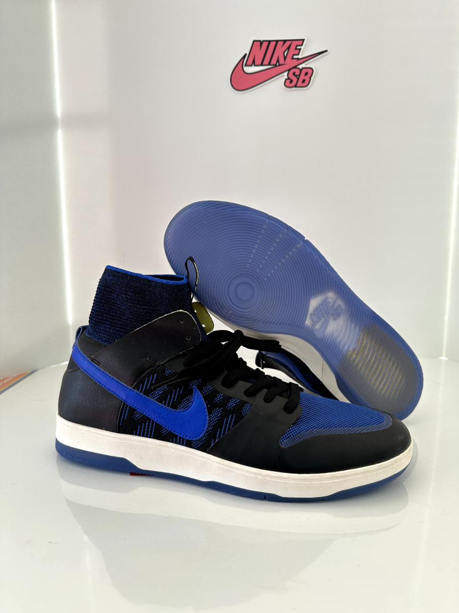 NIKE SB DUNK HIGH ELITE (SIZE 12) FLYKNIT TERPENING (918287-041)  (BLACK/BLUE)
