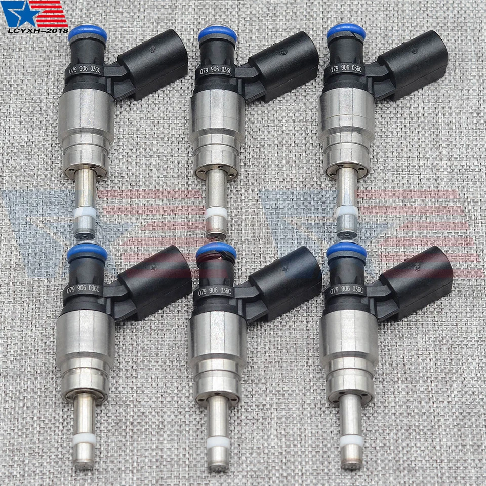 Inyectores de combustible 6 piezas para Audi A4 A5 A6 Q5 2008-2011 3,2 L V6 06E906036E 079906036C Foto 4 de 4