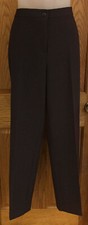 Briggs New York Pants Slacks Brown Center Pleat Button Front Women's Size 10