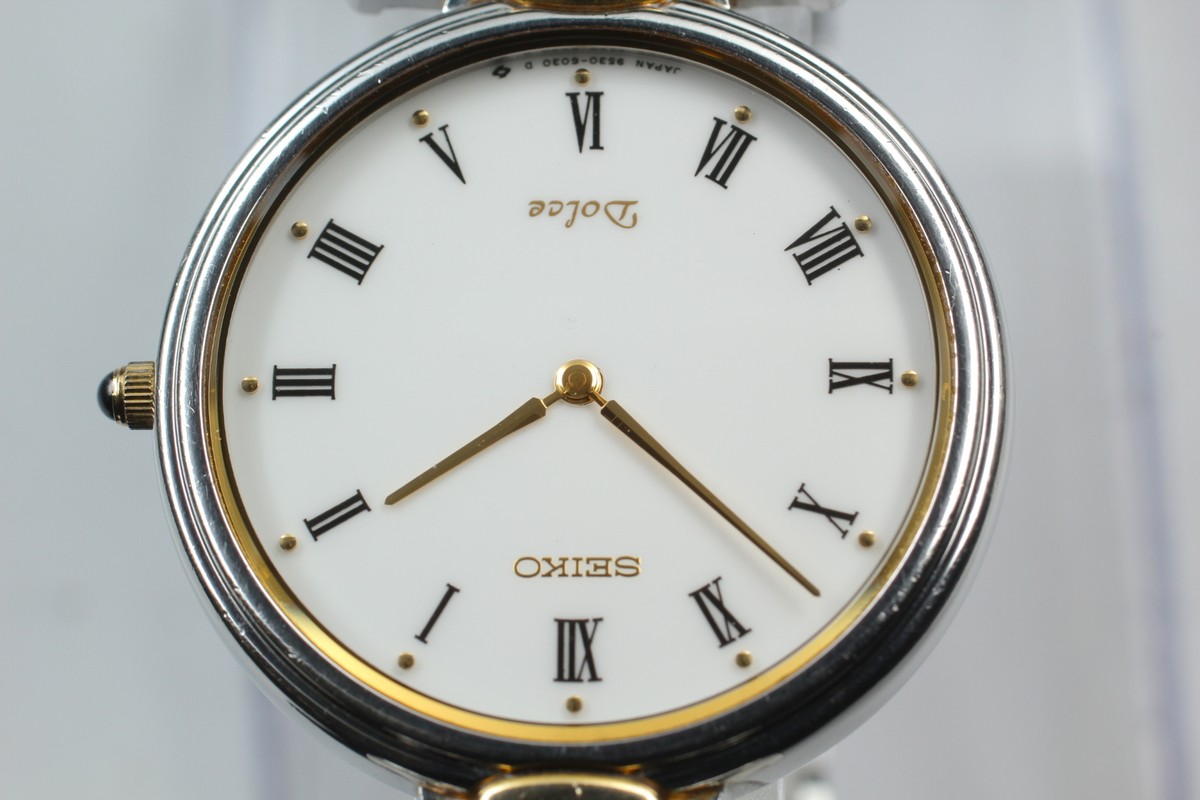 腕時計　美品　1990年代　 SEIKO ドルチェ 　9530-6030 Vintage 1990 [Near MINT] Seiko Dolce 9530-6030 Quartz Men's