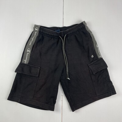 Champion Shorts Small Black Mens Sweatpant Cargo UK